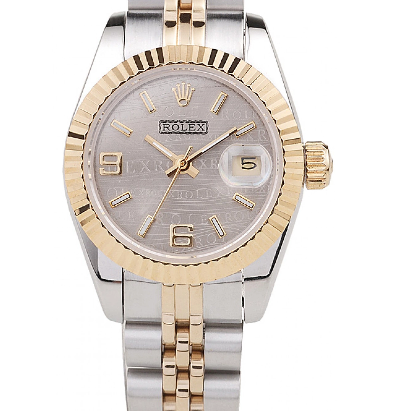 Aaa replica Tone 98078 Rolex Plated Steel Yellow Datejust Stainless Gold Two 0729